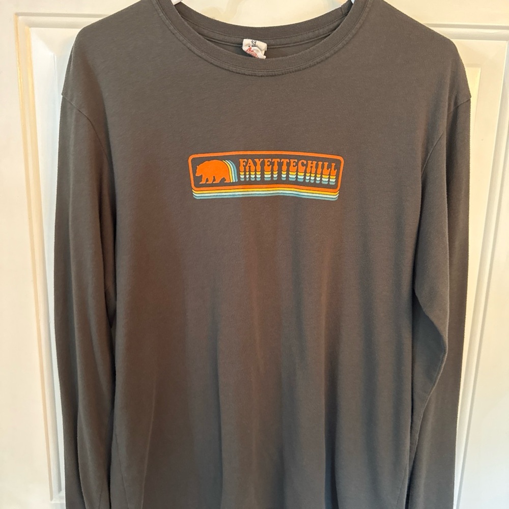 Fayettechill Gray Long Sleeve Shirt Size Medium